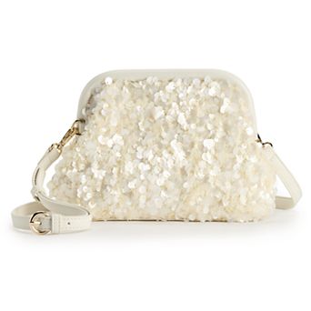 LC Lauren Conrad Sara Sequin Frame Clutch