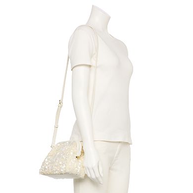LC Lauren Conrad Sara Sequin Frame Clutch