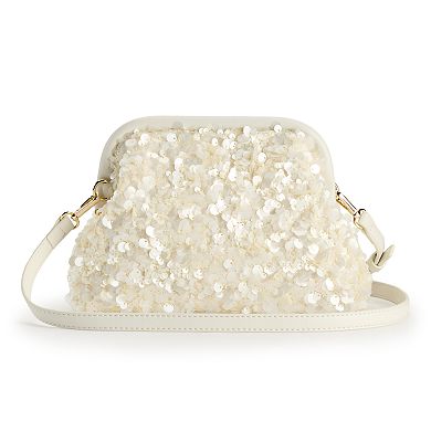 LC Lauren Conrad Sara Sequin Frame Clutch
