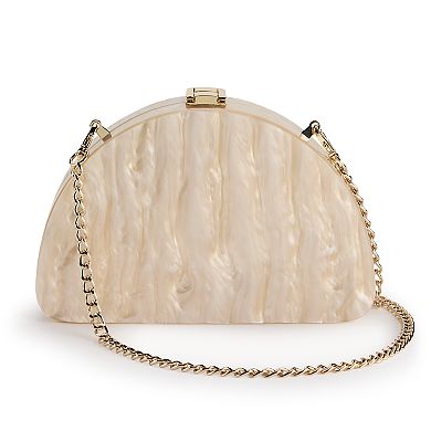 LC Lauren Conrad Noor Half Moon Clutch Bag