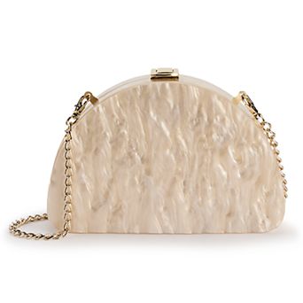 LC Lauren Conrad Noor Half Moon Clutch Bag