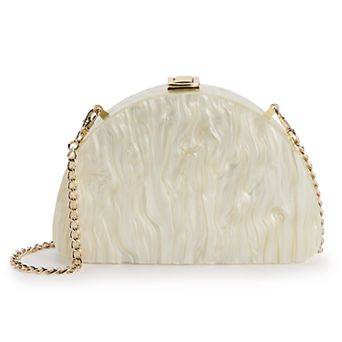 LC Lauren Conrad Noor Half Moon Clutch Bag