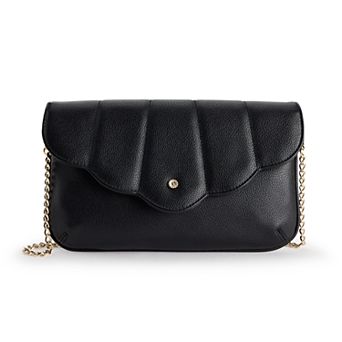 LC Lauren Conrad Suri Scallop Flap Crossbody Bag