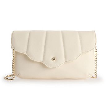 LC Lauren Conrad Suri Scallop Flap Crossbody Bag