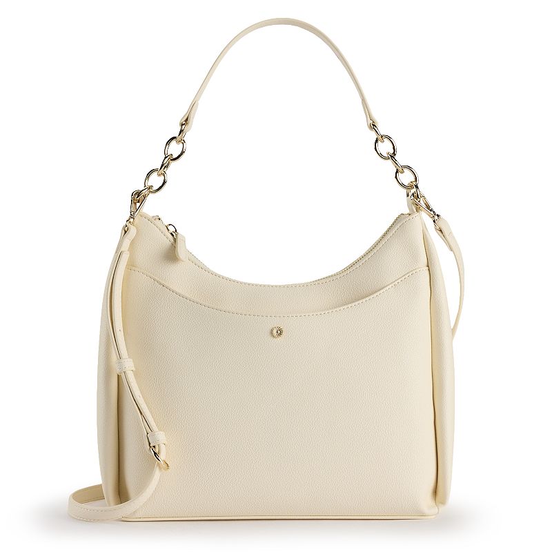 LC Lauren Conrad Nia Daily Shoulder Bag, Ivory Silk