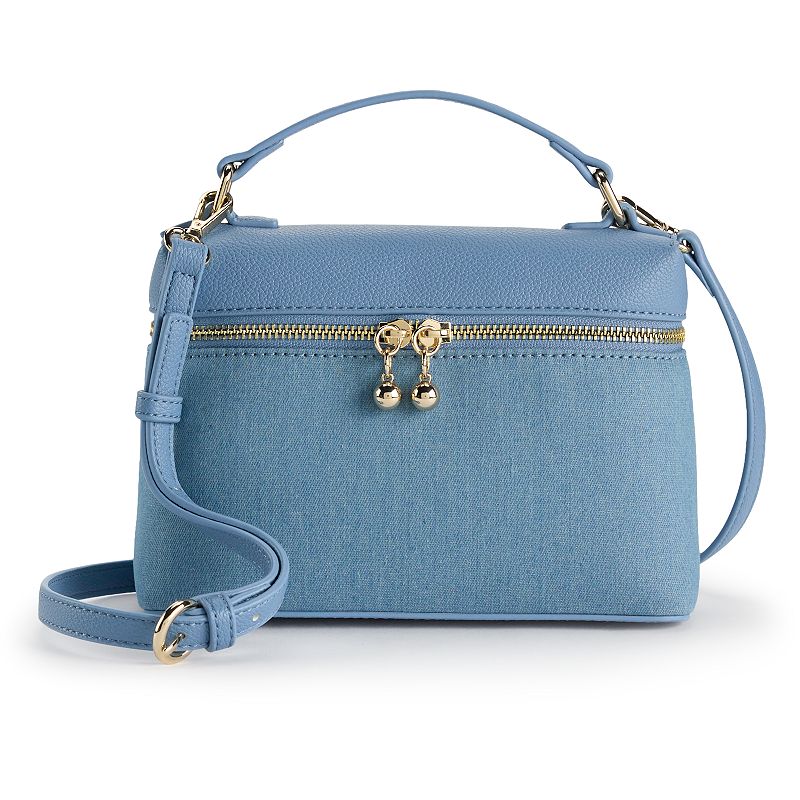LC Lauren Conrad Kaleigh Top Handle Crossbody Bag, Blue