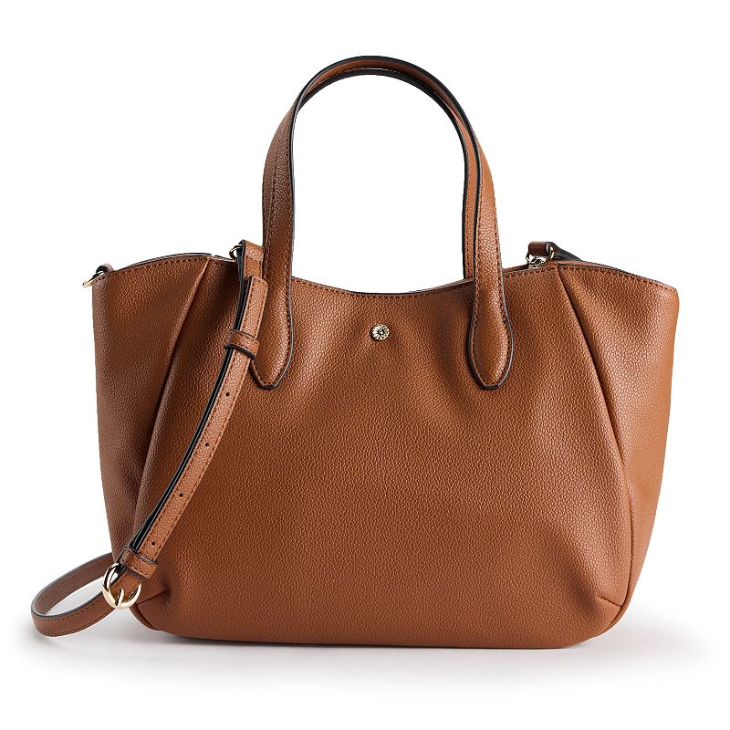 LC Lauren Conrad Mabel Soft Item Satchel Bag, Saddle