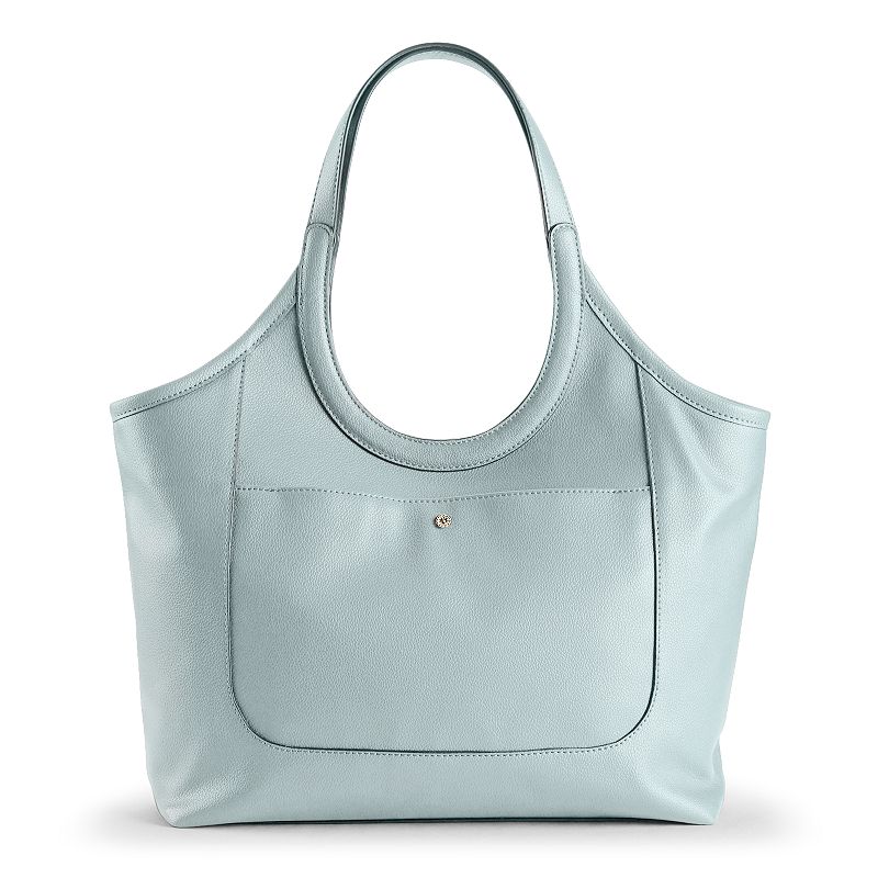 LC Lauren Conrad Lainey Daily Tote Bag, White Blue