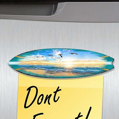 Surfboards Decorative Wooden Magnets Set of 6 by G. Debrekht