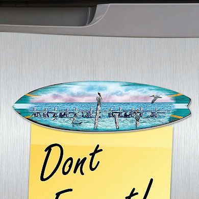 Surfboards Decorative Wooden Magnets Set of 6 by G. Debrekht