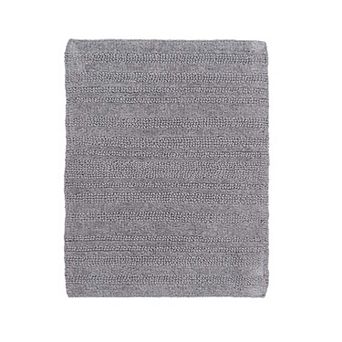 Luscious Textured Striped All Season Soft Plush Cotton Cotton Reversible & Soft Bath Rug