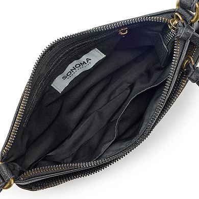 Sonoma Goods For Life® Laurie Double Zipper Crossbody Bag