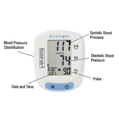Bluestone Digital Blood Pressure and Pulse Monitor