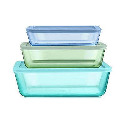 Pyrex Rectangle Storage Container Set with Lids