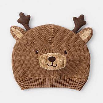Baby Carter's Christmas Reindeer Crochet Hat
