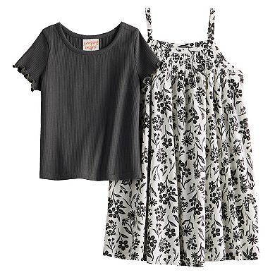 Baby & Toddler Girl Jumping Beans® 2-pc. Woven Smocked Dress & Short Sleeve Tee Set