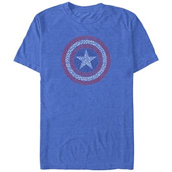 Big & Tall Marvel Captain America Stars Filled Shield Graphic Tee
