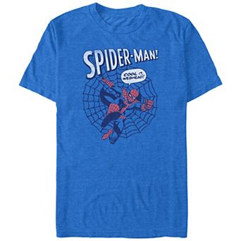 Big & Tall Marvel Spider-Man Web Mask Background Graphic Tee