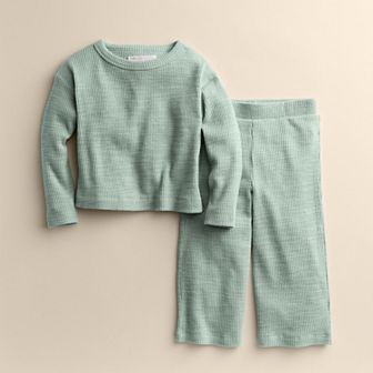 Girls 4-12 Little Co. by Lauren Conrad 2 pc Relaxed Wide Leg Pants & Pullover Top Set