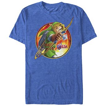 Big & Tall Nintendo Zelda Ocarina of Time 3D Link Archer Emblem Graphic Tee