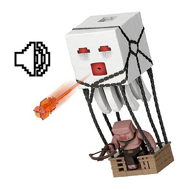 Mattel Minecraft Blast Attack Ghast Action Figure Set with Lights, Sounds & More Inspired by the Movie