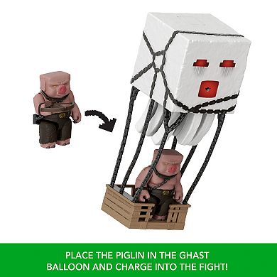 Mattel Minecraft Blast Attack Ghast Action Figure Set with Lights, Sounds & More Inspired by the Movie