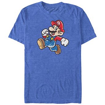 Big & Tall Super Mario Bros Jumping Draw Graphic Tee