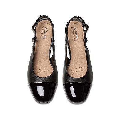 Clarks® Marilyn Rose Leather Block Heel Women's Dress Shoes