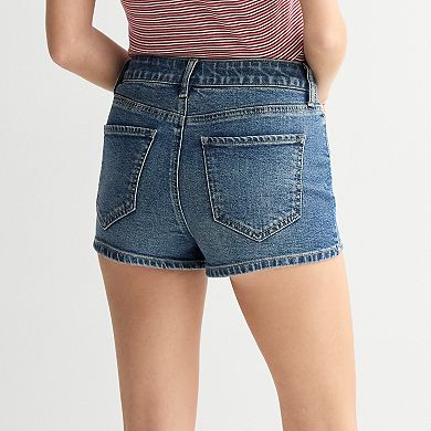 Juniors' SO® High Rise Button Fly Shorts