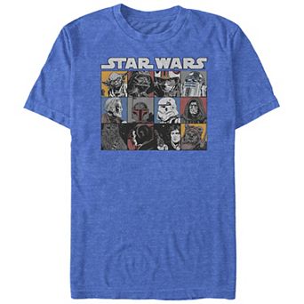 Big & Tall Star Wars Vintage Characters Portraits Graphic Tee