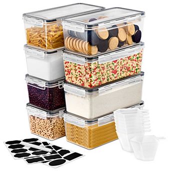Sorbus 8 Pack (108oz/13.5 cup ) Airtight Food Storage Containers with Lids