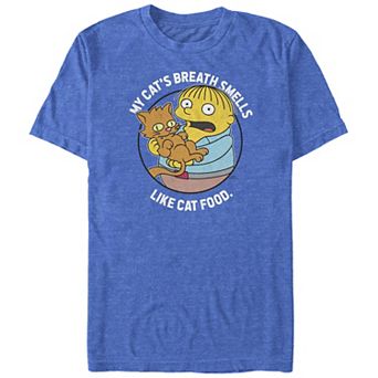 Big & Tall The Simpsons Ralph My Cat's Breath Smells Like Cat Food Graphic Tee