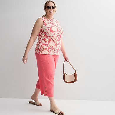 Plus Size Croft & Barrow® Bateau Tank Top
