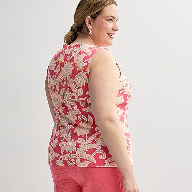 Plus Size Croft & Barrow® Bateau Tank Top
