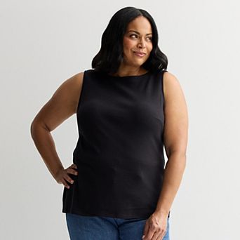 Plus Size Croft & Barrow® Bateau Tank Top