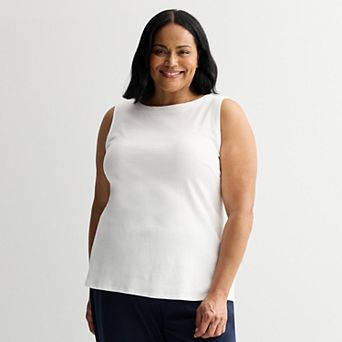 Plus Size Croft & Barrow® Bateau Tank Top