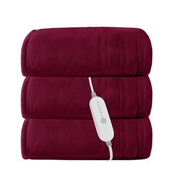 Reversible Flannel Electric Blanket with Temperature and Timing Functions