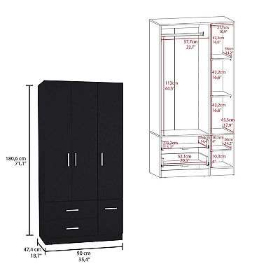 Sebree Four Door Armoire
