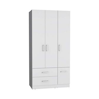 Sebree 71" High Armoire Wardrove Closet With 2 Drawers, Four Doors , Three Cabinet.
