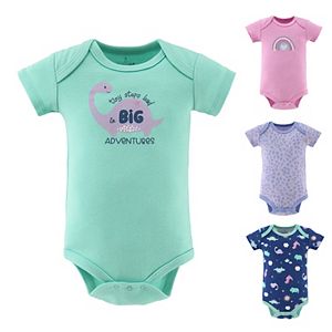Hudson Baby Unisex Baby Cotton Bodysuits, Dinosaur Adventures