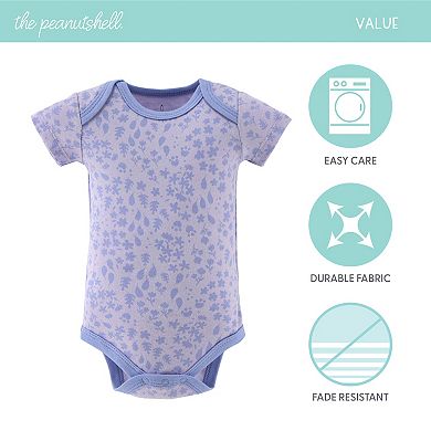 The Peanutshell Dino Girl Bodysuits, 4-Pack
