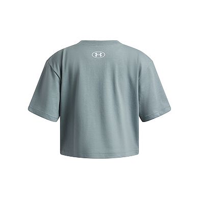 Girls 8-18 Under Armour Boxy Crop Varsity Short Sleeve Top
