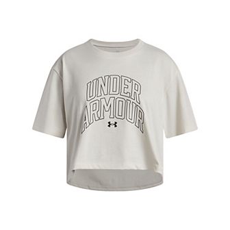 Girls 8-18 Under Armour Boxy Crop Varsity Short Sleeve Top