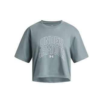 Girls 8-18 Under Armour Boxy Crop Varsity Short Sleeve Top