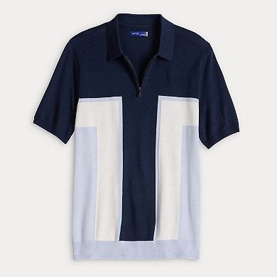 Men's Apt. 9® Short Sleeve Blocked Zipper Polo