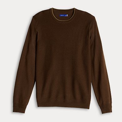 Men's Apt. 9® Long Sleeve Merino Texture Crew Sweater