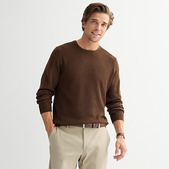 Men's Apt. 9® Long Sleeve Merino Texture Crew Sweater