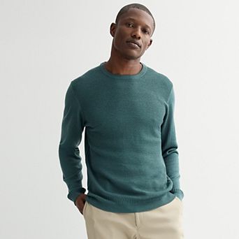 Men's Apt. 9® Long Sleeve Merino Texture Crew Sweater