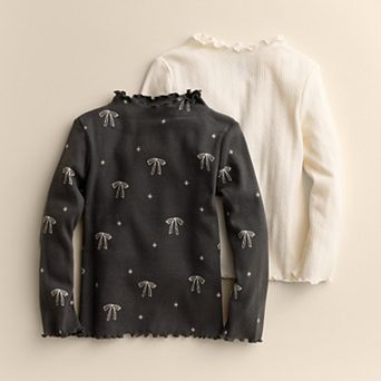 Baby & Toddler Girl Little Co. by Lauren Conrad 2-Pack Mock Neck Top Set