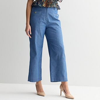 Women's Thalia Sodi Cropped Chambray Pants